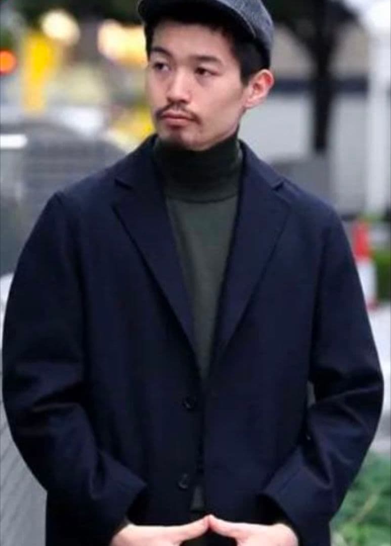 auralee　オーラリーライトメルトンジャケット　ネイビー　4