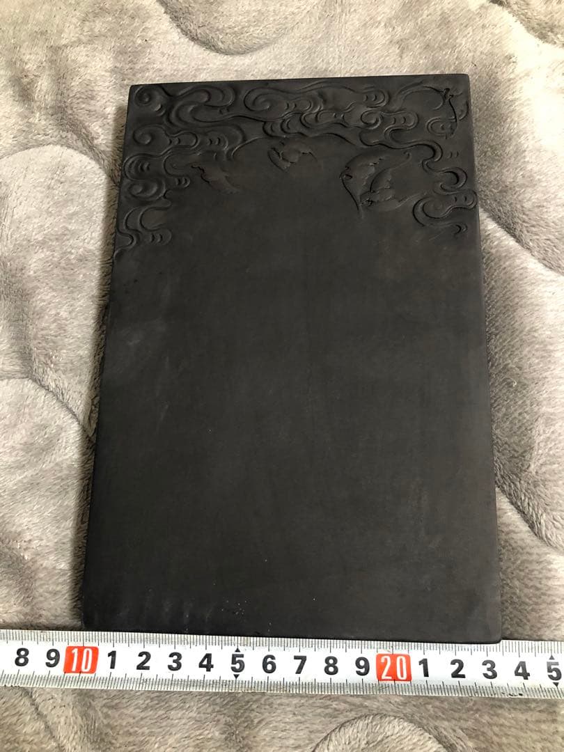 硯 雲蝠紋 旧端溪硯　すずり 青花 文房四寶 書道用品 端渓硯 骨董