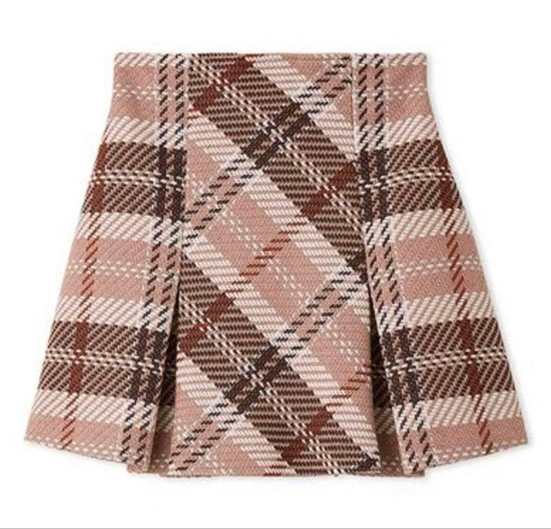 SNIDEL スナイデル ロービングチェックミニスカート PNK 0