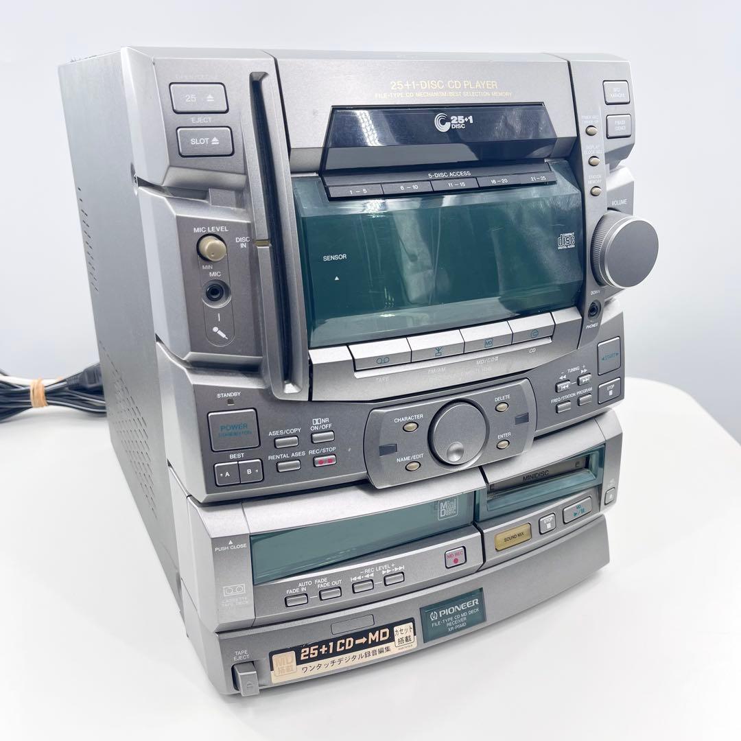 Pioneer XR-P5MD CD/MDコンポ スピーカー付 動作確認済み