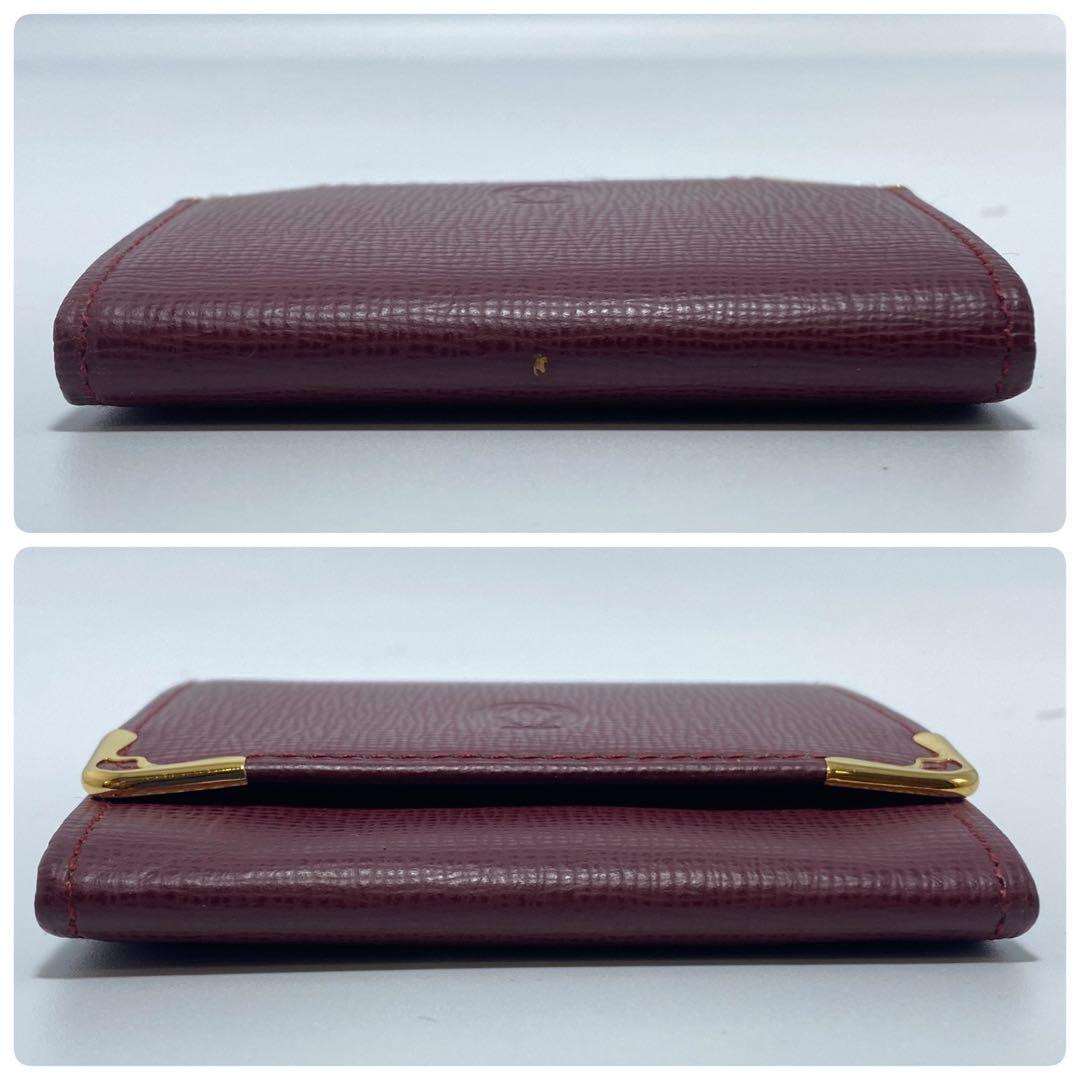 新品、未使用　Cartier ケース　バーガンディ　ゴールド金具