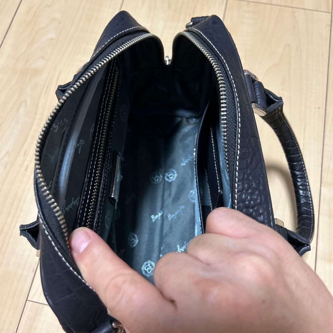 bajolugo黒 レザー ハンドバッグ！カード入れ、キーケース付き値下げ！
