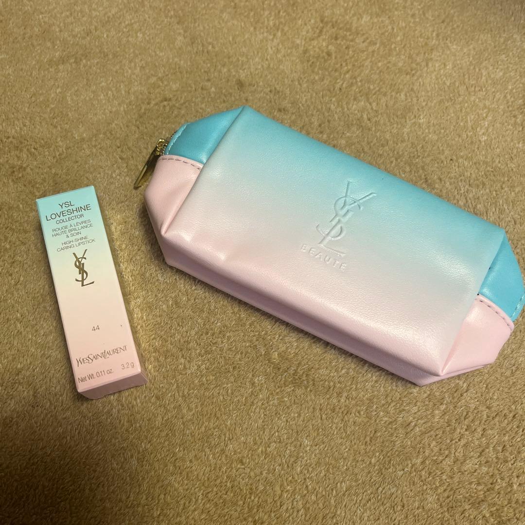 【新品】YSL イヴサンローランボーテ ラブシャイン リップ 44 ポーチ