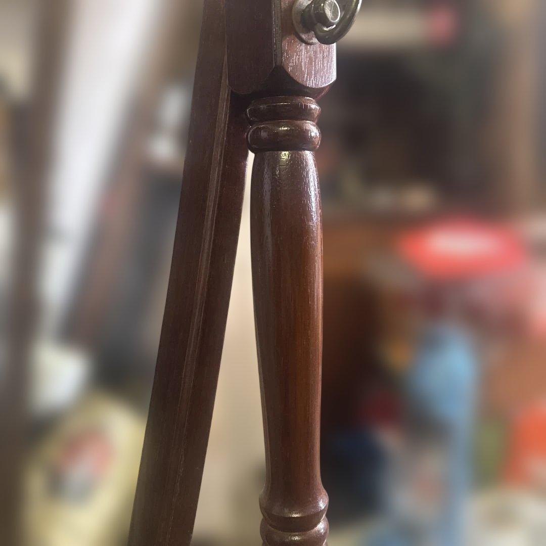 木製オーバルスタンドミラー