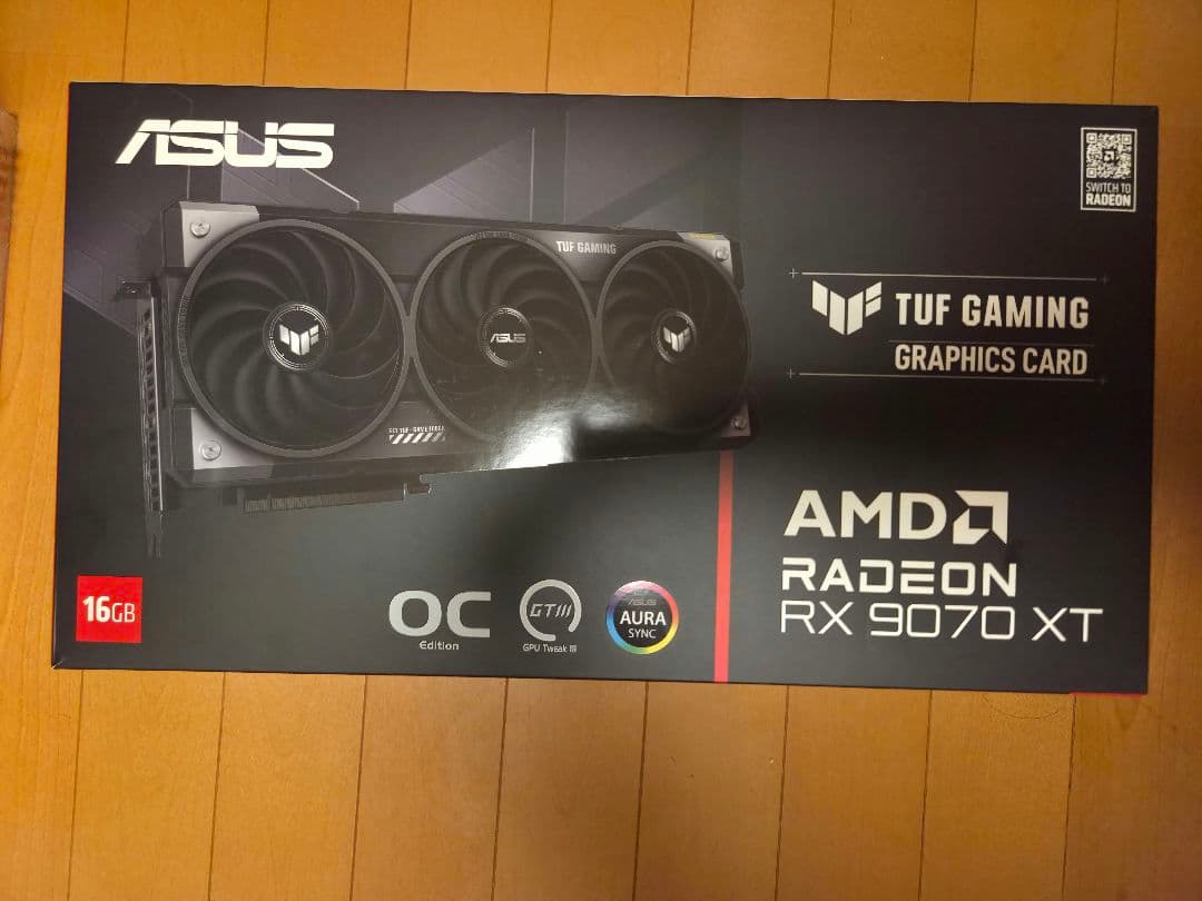 グラフィックボード・グラボ・ビデオカード ASUS TUF Radeon RX 9070 XT O16G