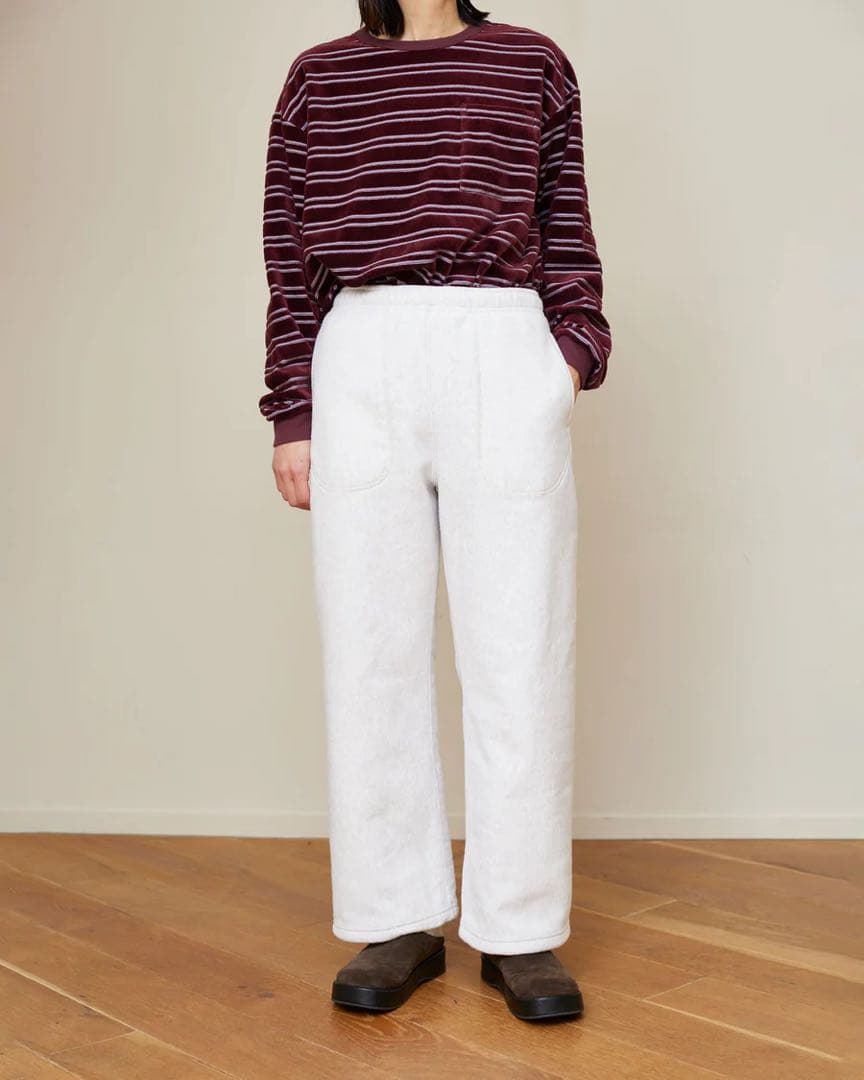 トップス pheeny 2025Velvet border L/S - burgundy