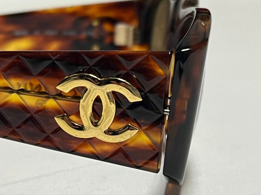 CHANEL ビンテージべっ甲サングラスシャネルココマークキルティングパターン