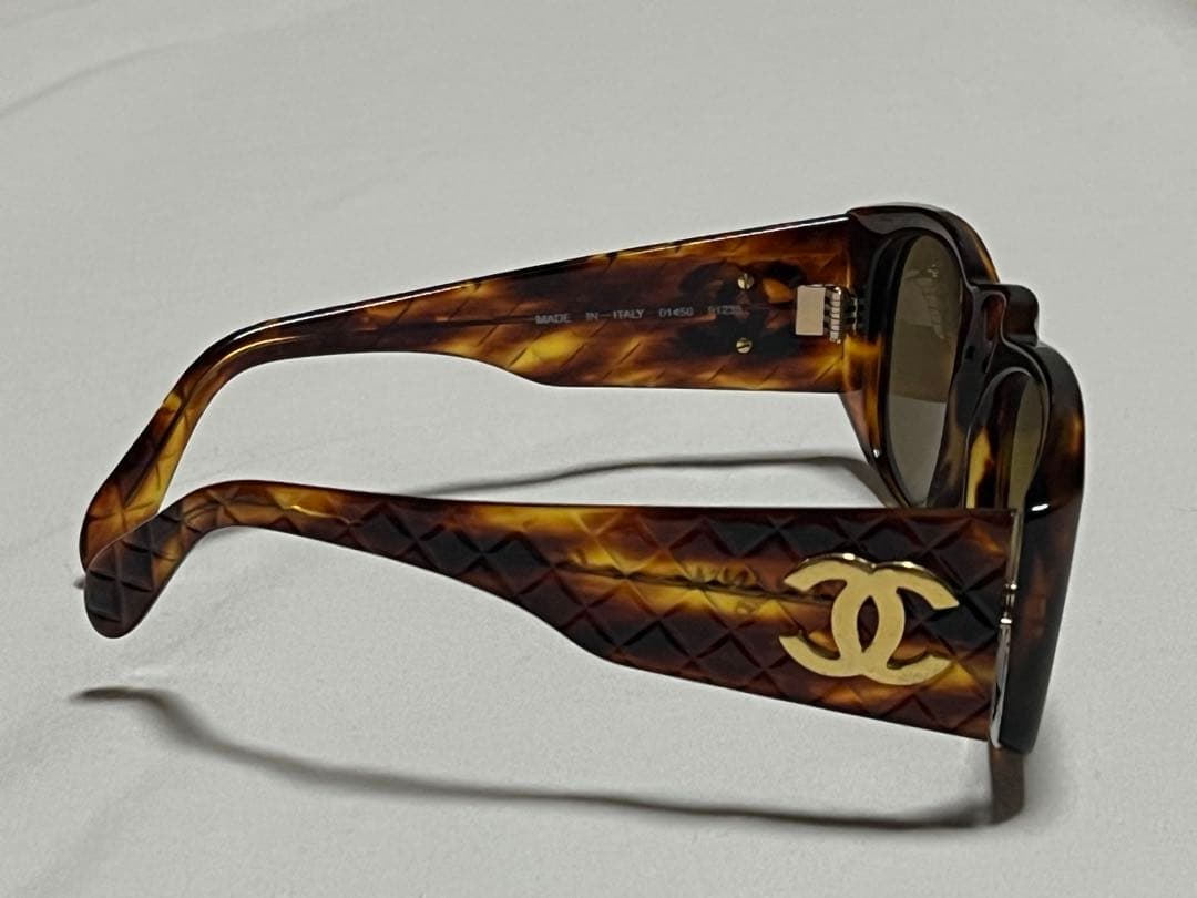 CHANEL ビンテージべっ甲サングラスシャネルココマークキルティングパターン