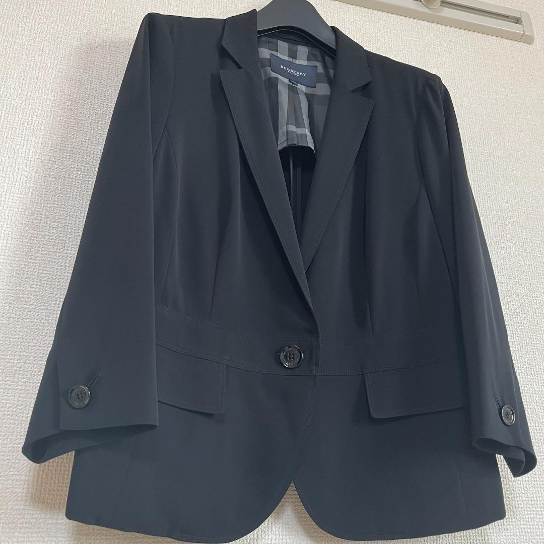 バーバリー BURBERRY 黒 ジャケット 46 日本製 大きいサイズ 美品