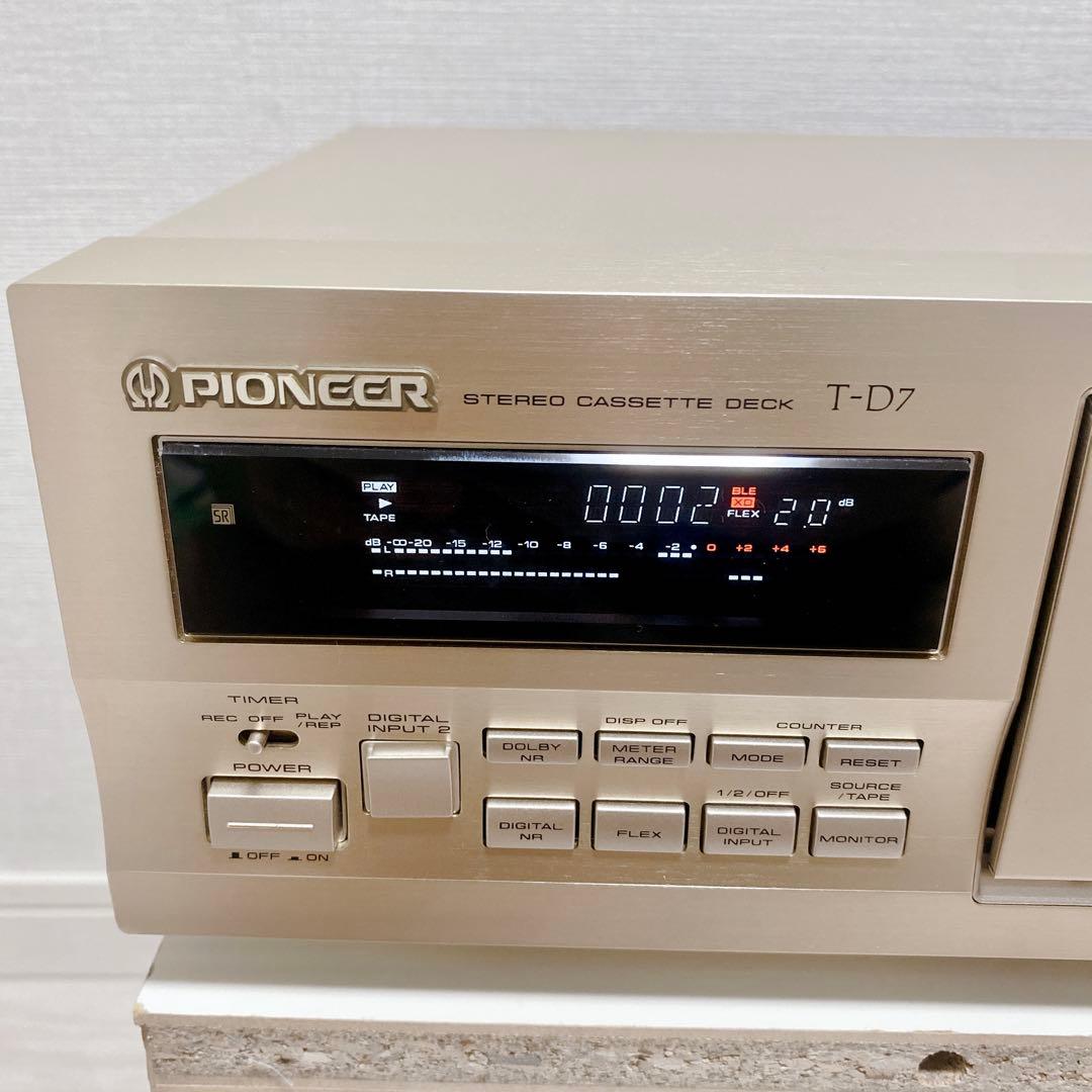 希少 極美品 Pioneer T-D7 高級 カセットデッキ 元箱 リモコン付