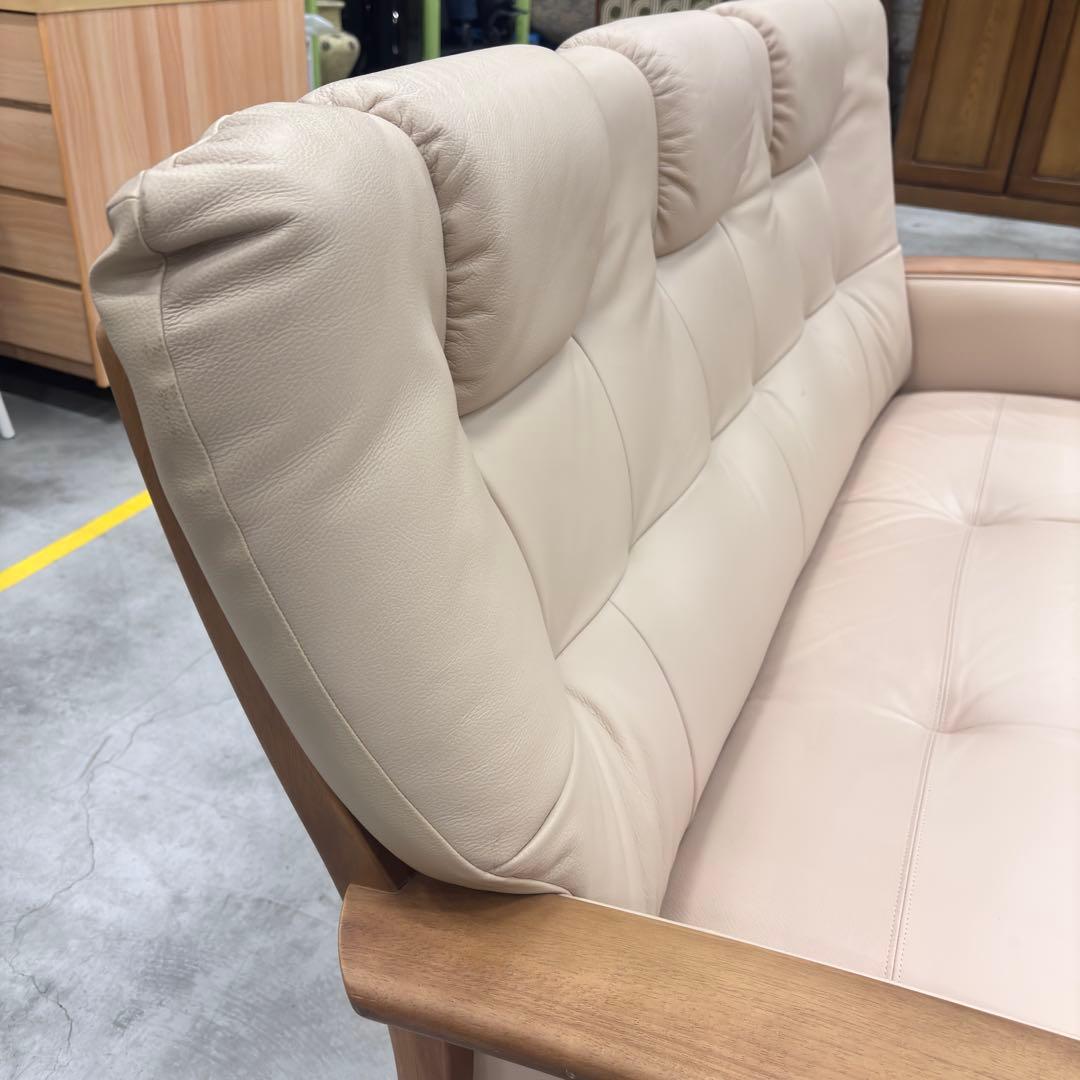 （cali.love）カリモクチターノ 3人掛け 本革ソファ