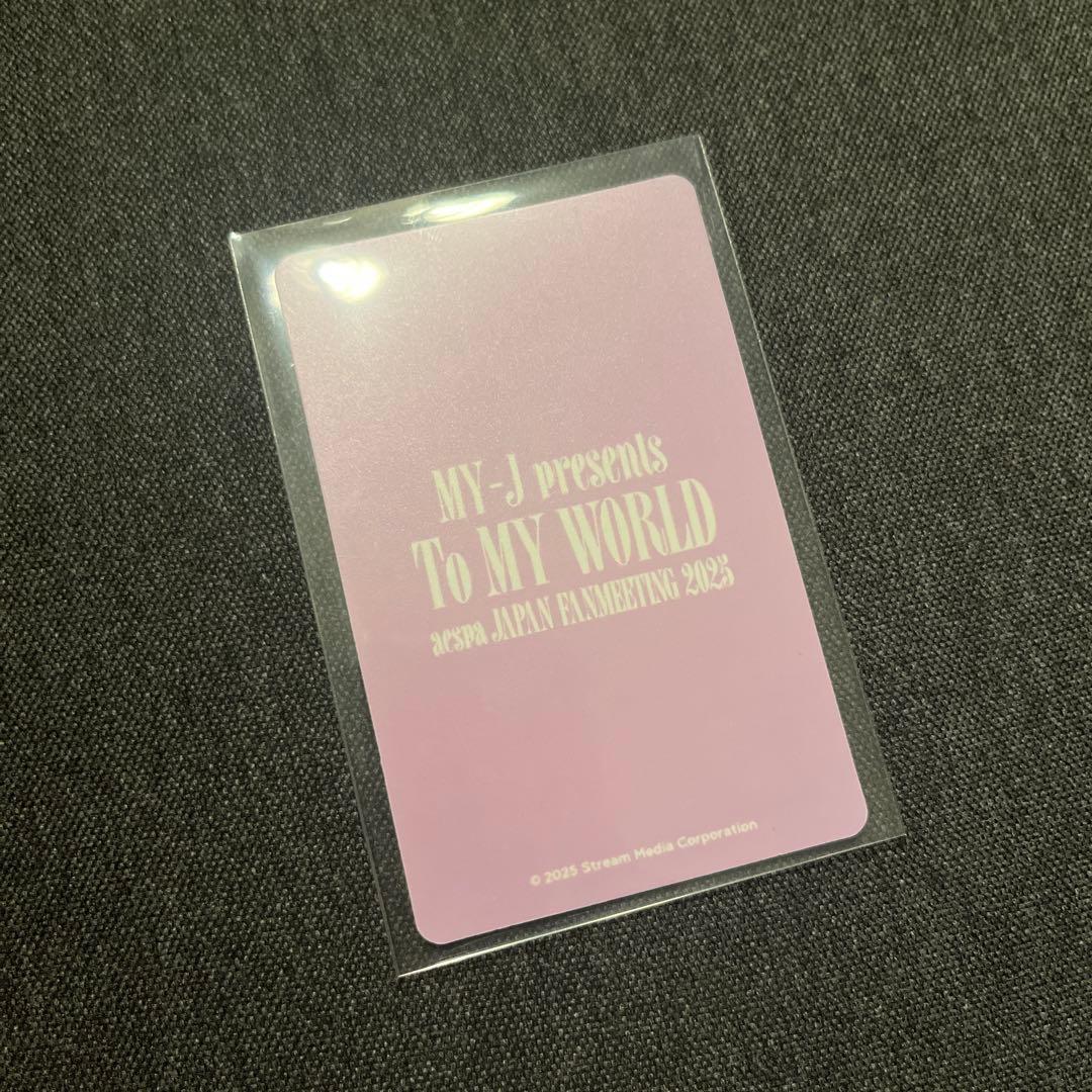 aespa 2025 ファンミ ToMyworld サイン会 トレカ ニンニン