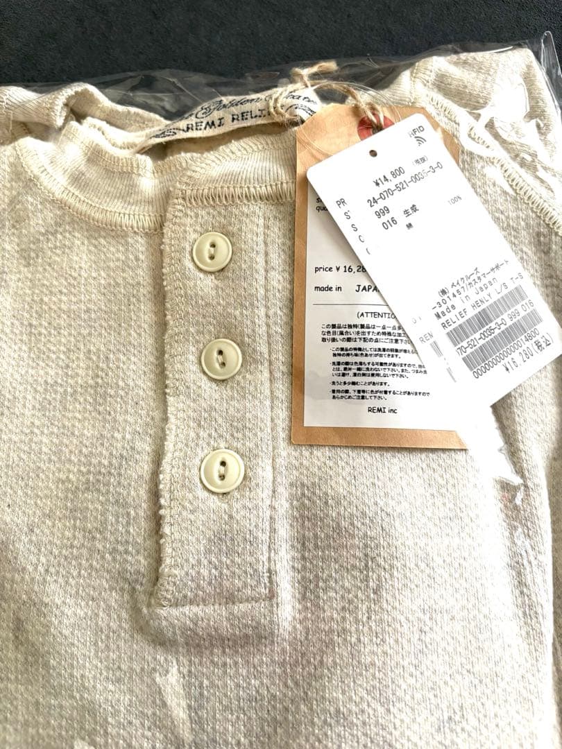 トップス REMI RELIEF HENLY L/S T-shirt