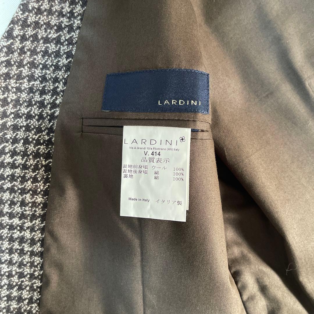 LARDINI ハウンドトゥース ウールベスト　46 別注パブリック
