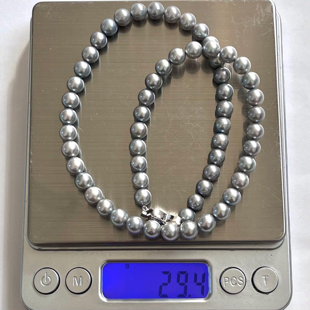 Imuzak】タサキ パール ネックレス 7mm WGk18ピアス セット