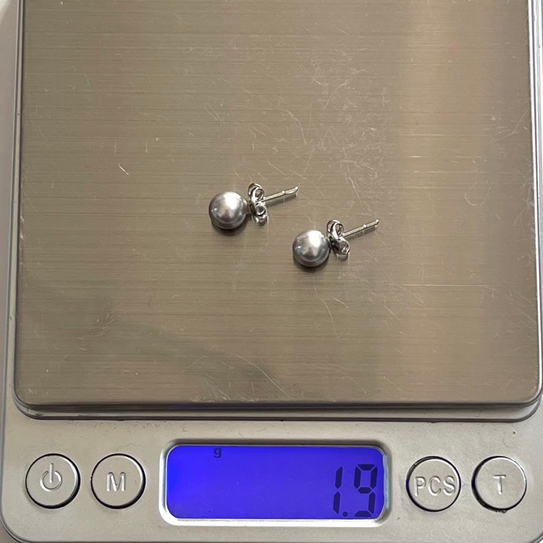 Imuzak】タサキ パール ネックレス 7mm WGk18ピアス セット