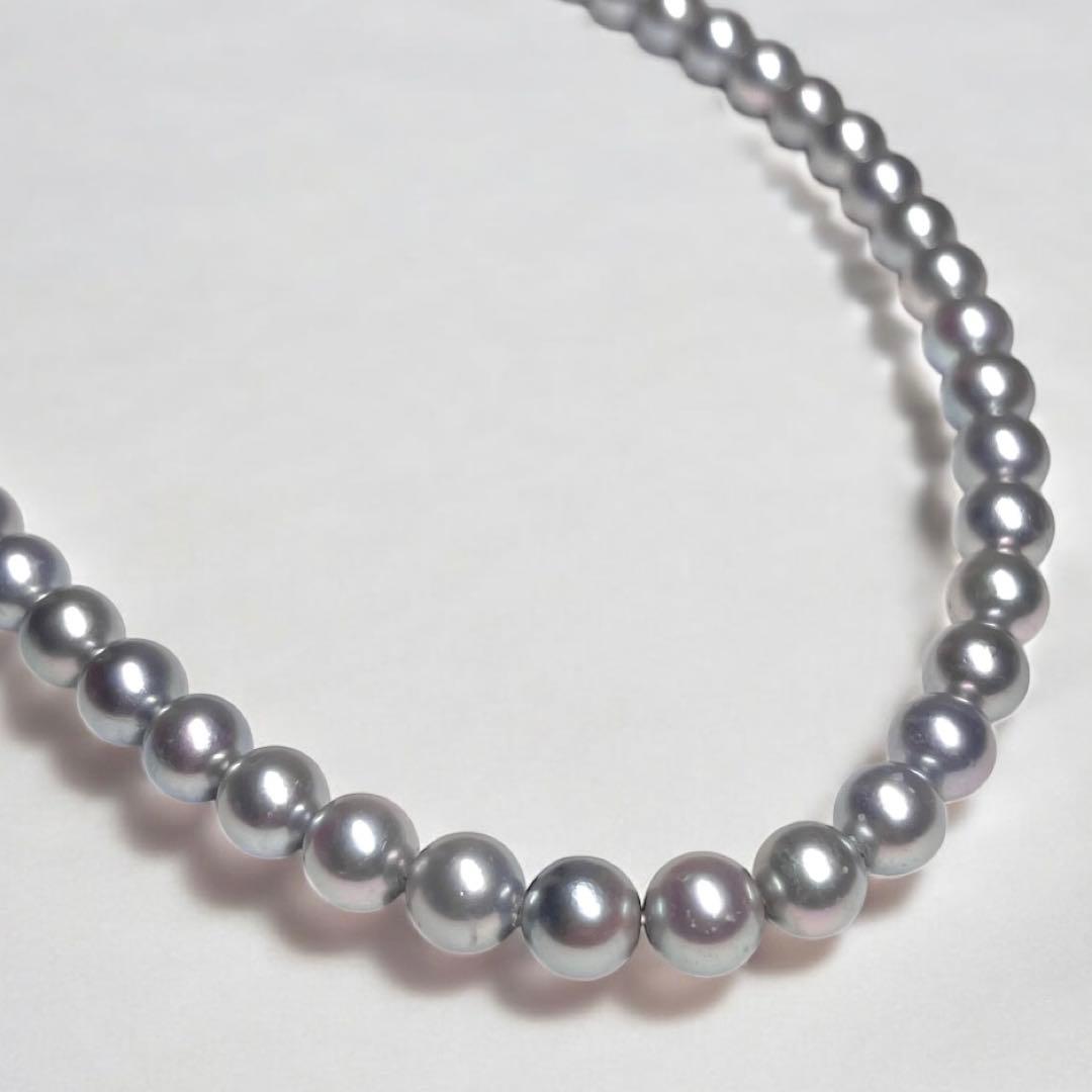 Imuzak】タサキ パール ネックレス 7mm WGk18ピアス セット