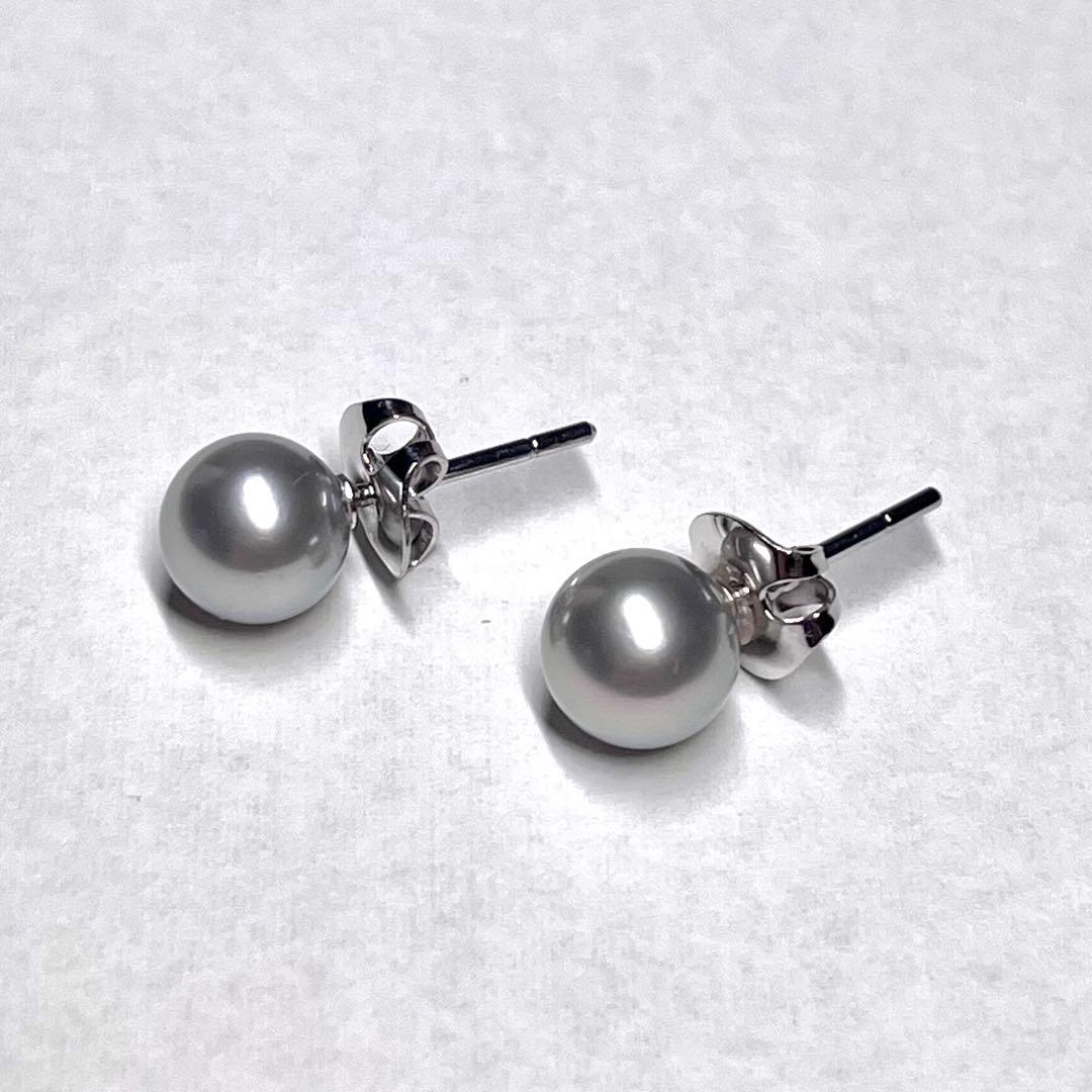 Imuzak】タサキ パール ネックレス 7mm WGk18ピアス セット