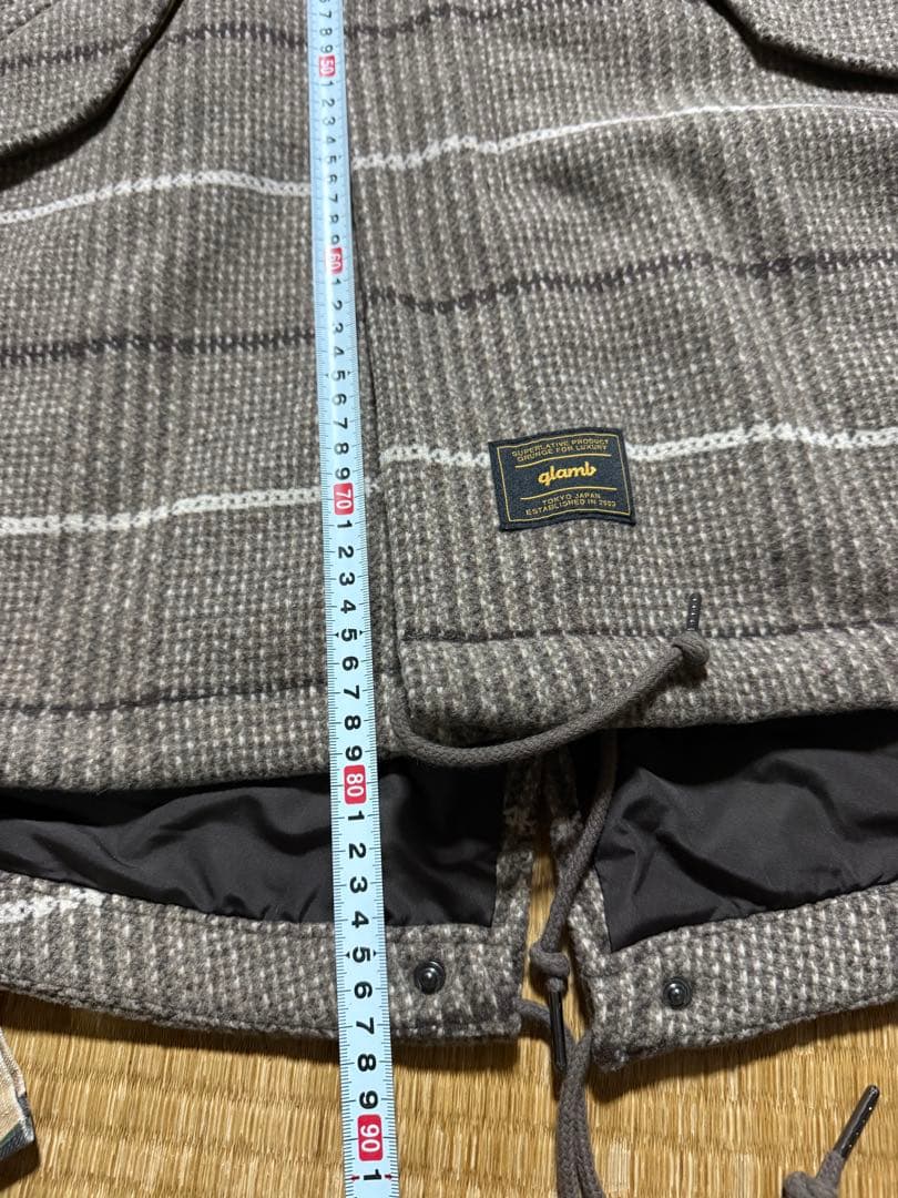 glamb チェック柄 ダッフルコート