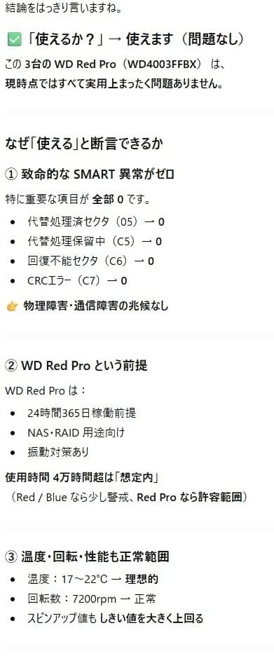 Western Digital 4TB WD4003FFBX 内蔵型HDD x3