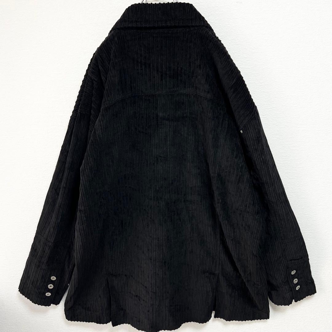 【超ビッグサイズ】ノックアウト✨️入手困難　コーデュロイ　カバーオール　黒　３ＸＬ