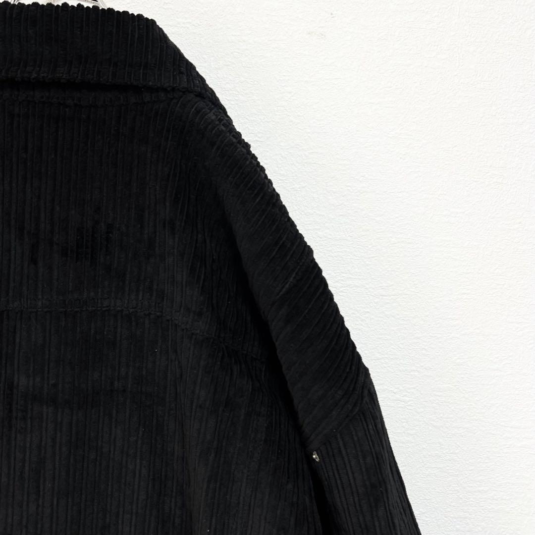 【超ビッグサイズ】ノックアウト✨️入手困難　コーデュロイ　カバーオール　黒　３ＸＬ