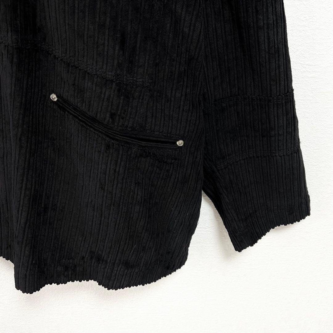 【超ビッグサイズ】ノックアウト✨️入手困難　コーデュロイ　カバーオール　黒　３ＸＬ