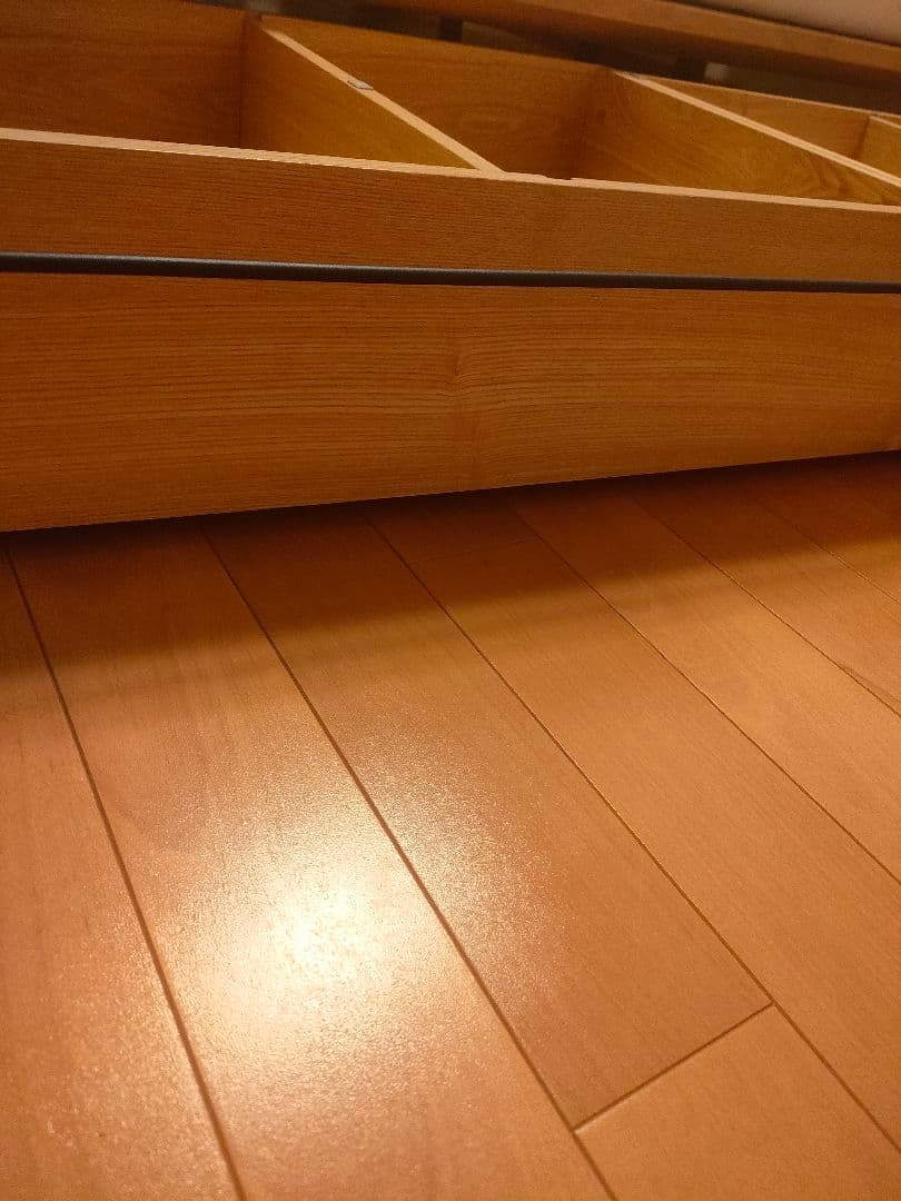 ◆2個セット◆ 無印良品 木製ベッドフレーム下収納 引き出しキャスター付 タモ