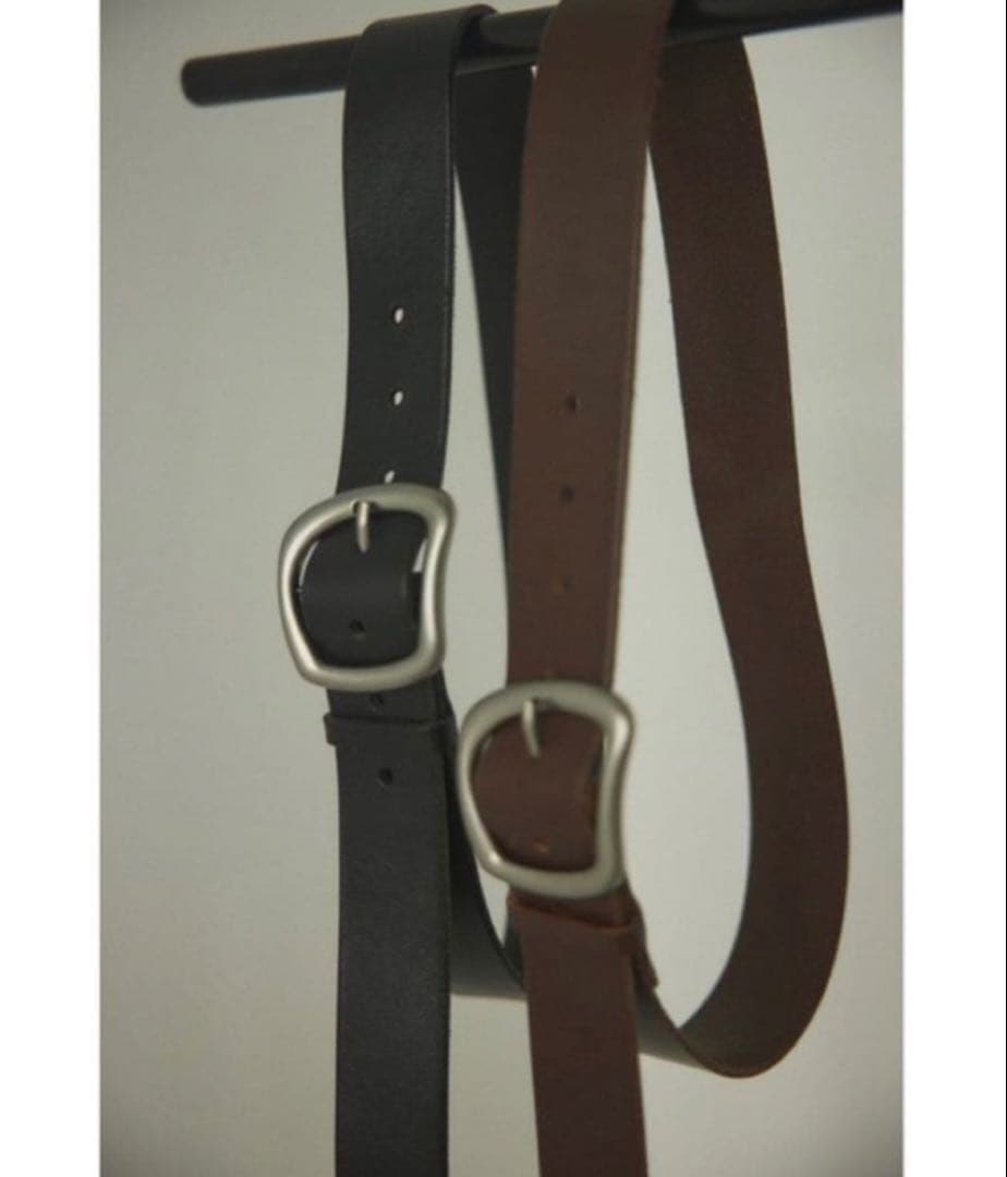 BLACK BY MOUSSY アンジュレーションバックルベルト ブラック