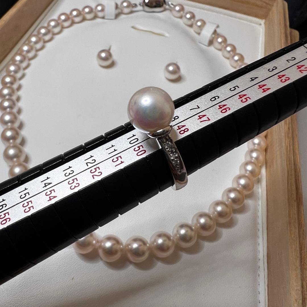 【オーロラ花珠】 あこや真珠 パールネックレス8.0-8.5mm 真珠科学研究所