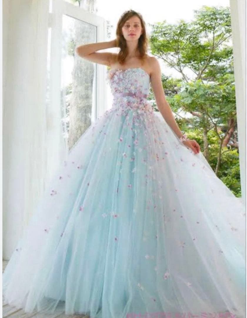 希少✨大人気✨キヨコハタ カラードレス 5〜9号　披露宴 ティファニーブルー