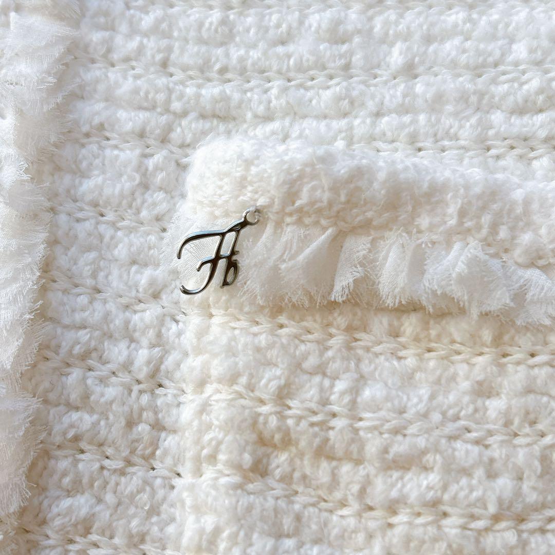 美品✨ フォクシー ツイード ジャケット ロゴチャーム 希少サイズ 42