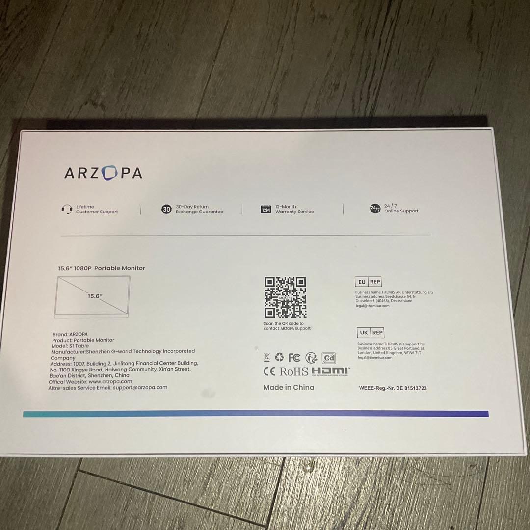 ARZOPA 15.6インチ ポータブルモニター