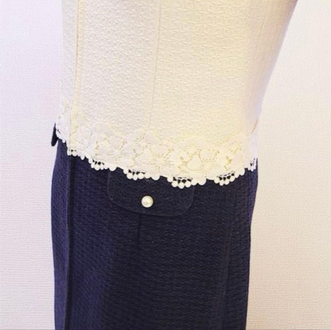 新品タグ付きスーパービューティー☆配色切替ウエストレース使いジャンパースカート