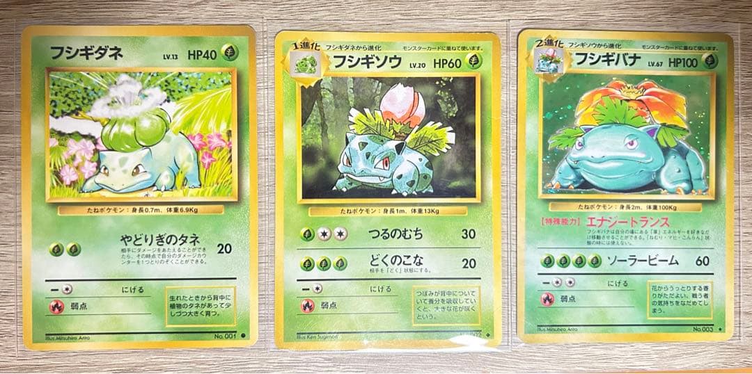 ポケモンカード　初版　旧裏　フシギダネ　フシギソウ　フシギバナ　3枚セット