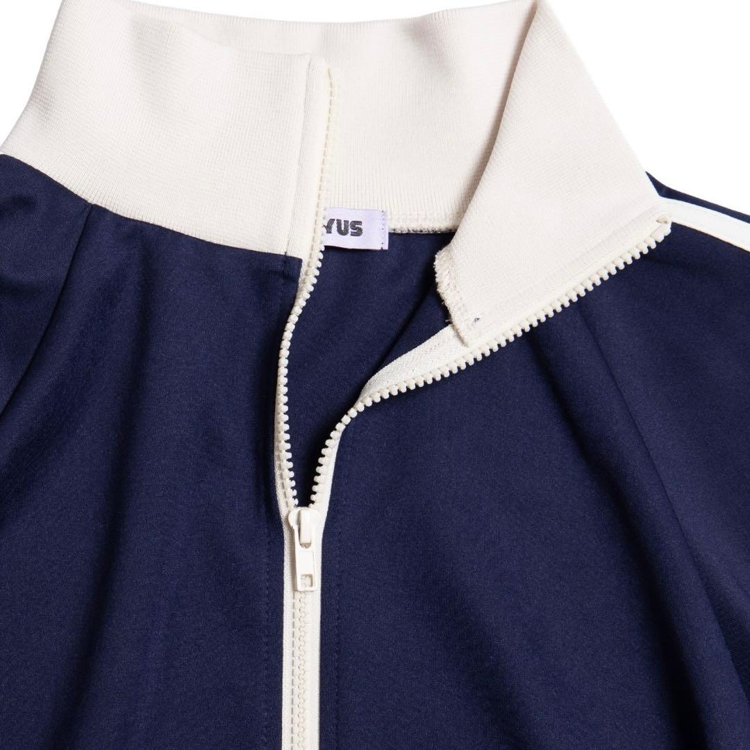 PUNYUS フリルジャージワンピース ネイビー サイズ3