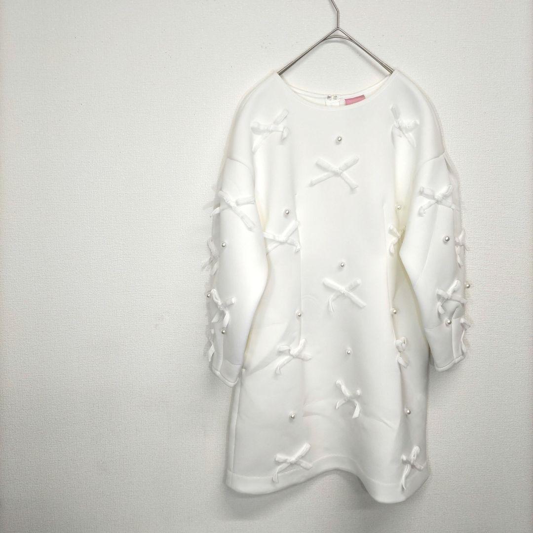 新品タグ付き　chesty × Ayano ベロアリボンパールワンピース