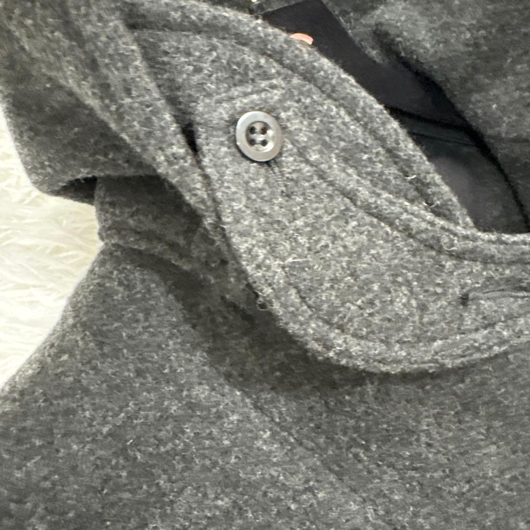 DANTON ダントン フード付き ロングコート ウール　44 大きいサイズ