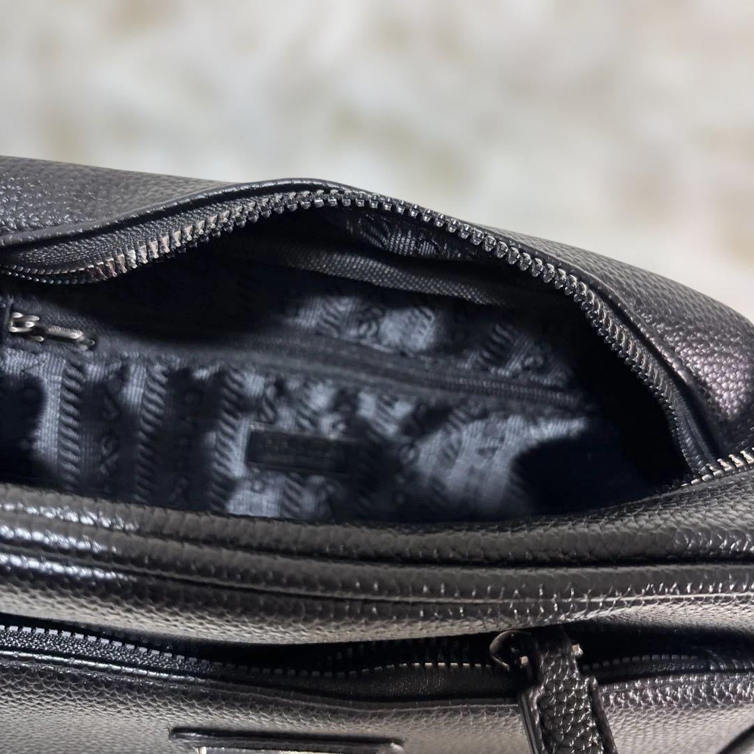 ブラックレザー ショルダーバッグノベルティ