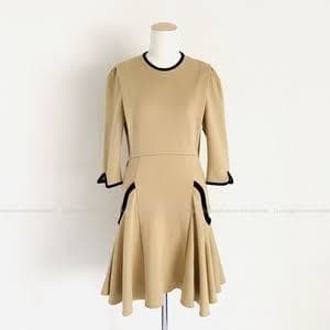 mame kurogouchi マメクロゴウチ マメ ベージュ ミニ ワンピース