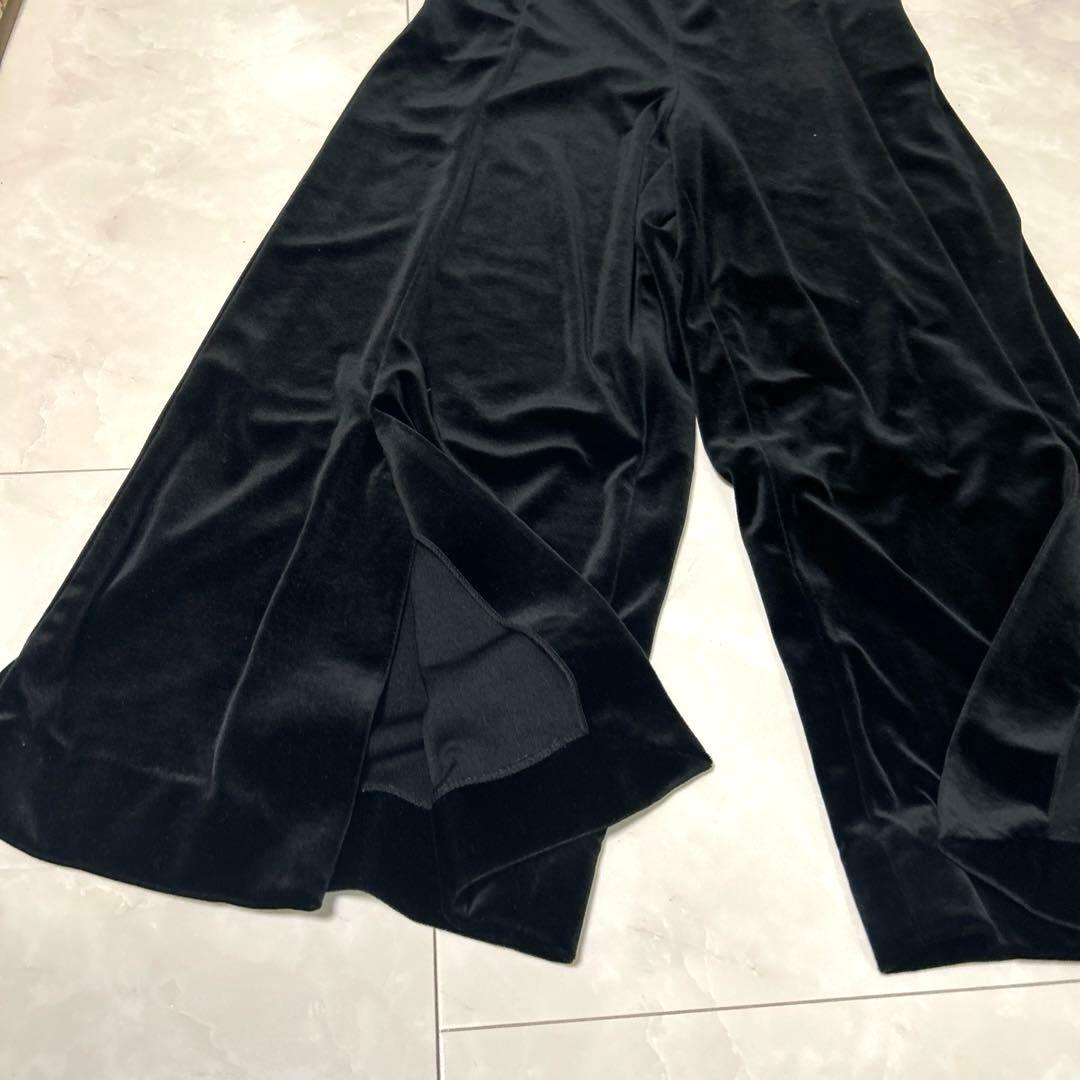 Rene ベロアフレアパンツ 黒