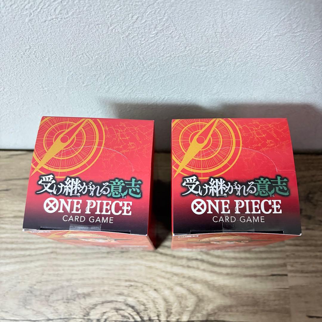 新品未開封テープ付き ワンピースカード 受け継がれる意志 2BOX