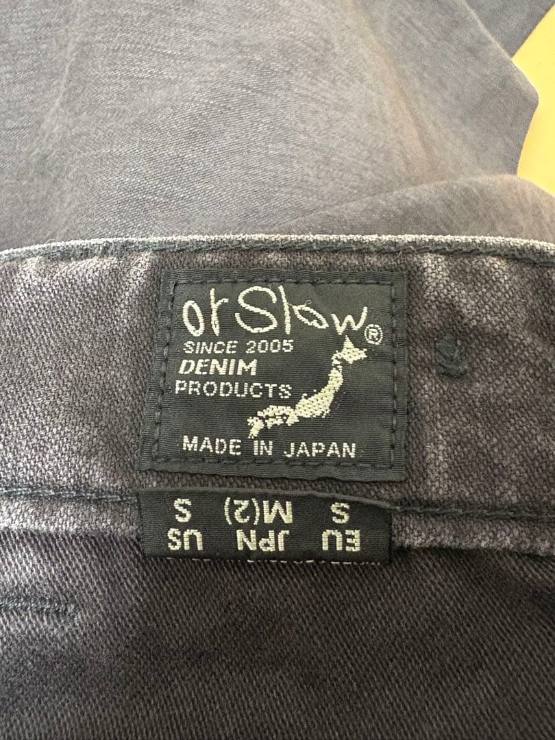 orSlow オアスロウ スリムフィット ファティーグパンツM ブラック