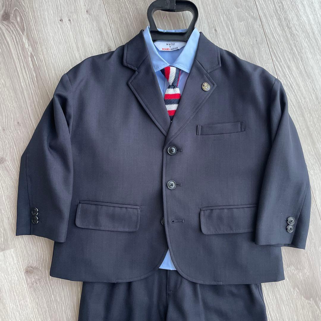 ビームス　キッズ男の子　フォーマルスーツ　入学式　4点セット　ネイビー　120