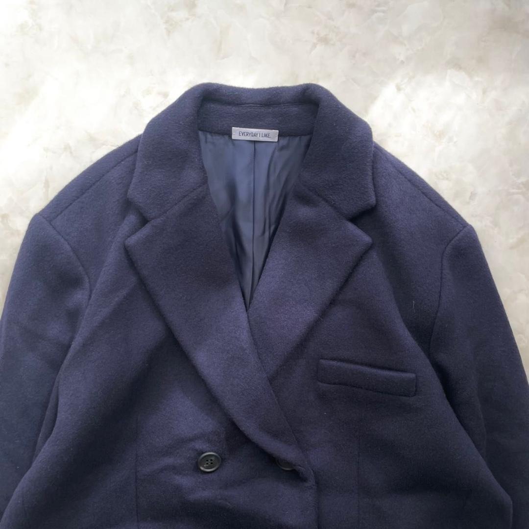 【新品同様】EVERYDAY I LIKE. Pコート ダブルボタン 38 M