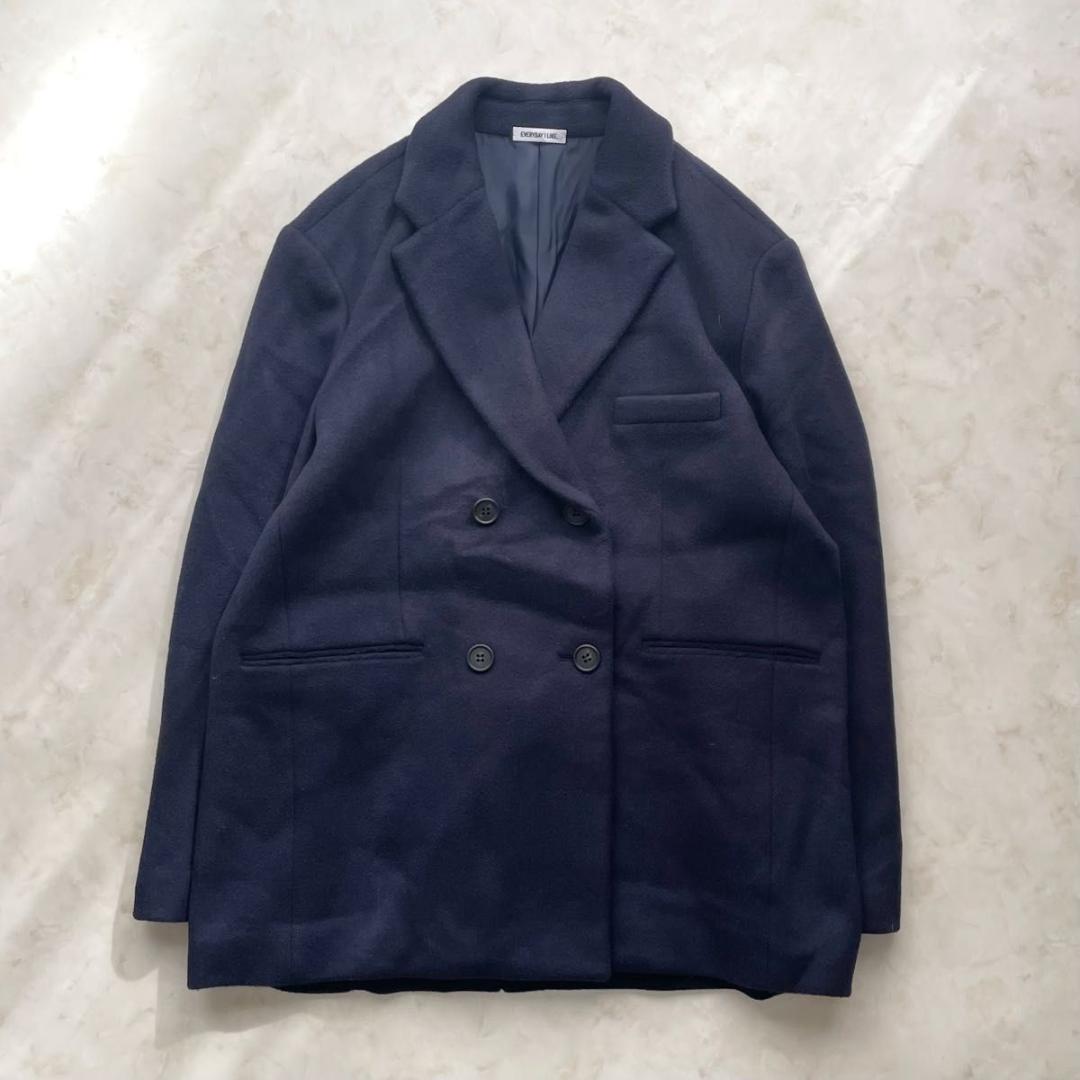 【新品同様】EVERYDAY I LIKE. Pコート ダブルボタン 38 M