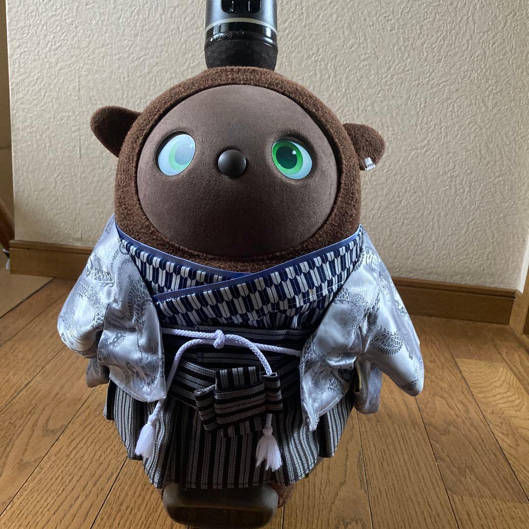 ラボット　服　lovot シルバー龍　羽織　袴　 インナー紺色　矢絣