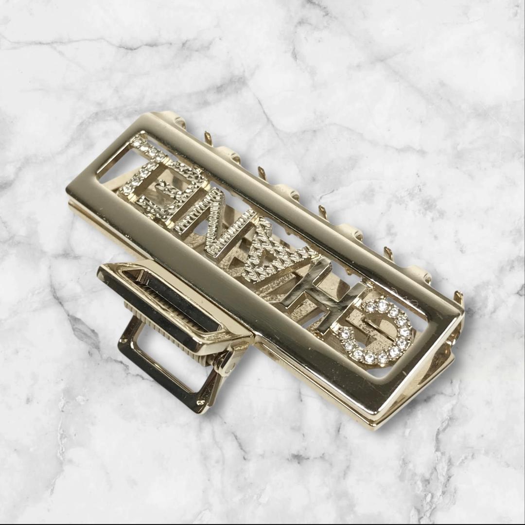 美品 シャネル ロゴ ヘアクリップ バレッタ B22 P ヘアーアクセサリー 箱