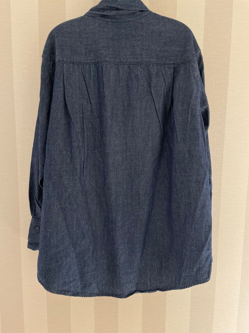 SLOBE IENA フェザーデニムビッグボウタイシャツ