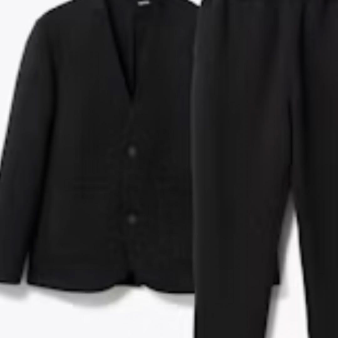 TENTAIL ブラック ノーカラージャケット・パンツセット